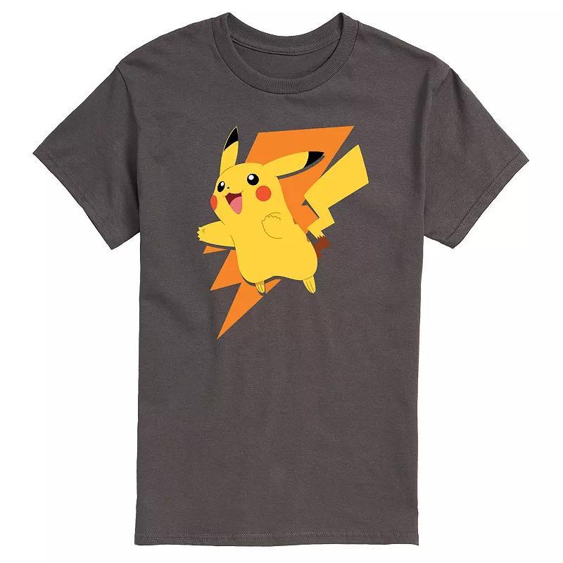 Mens Pokemon Pika Bolt Tee Grey Product Image