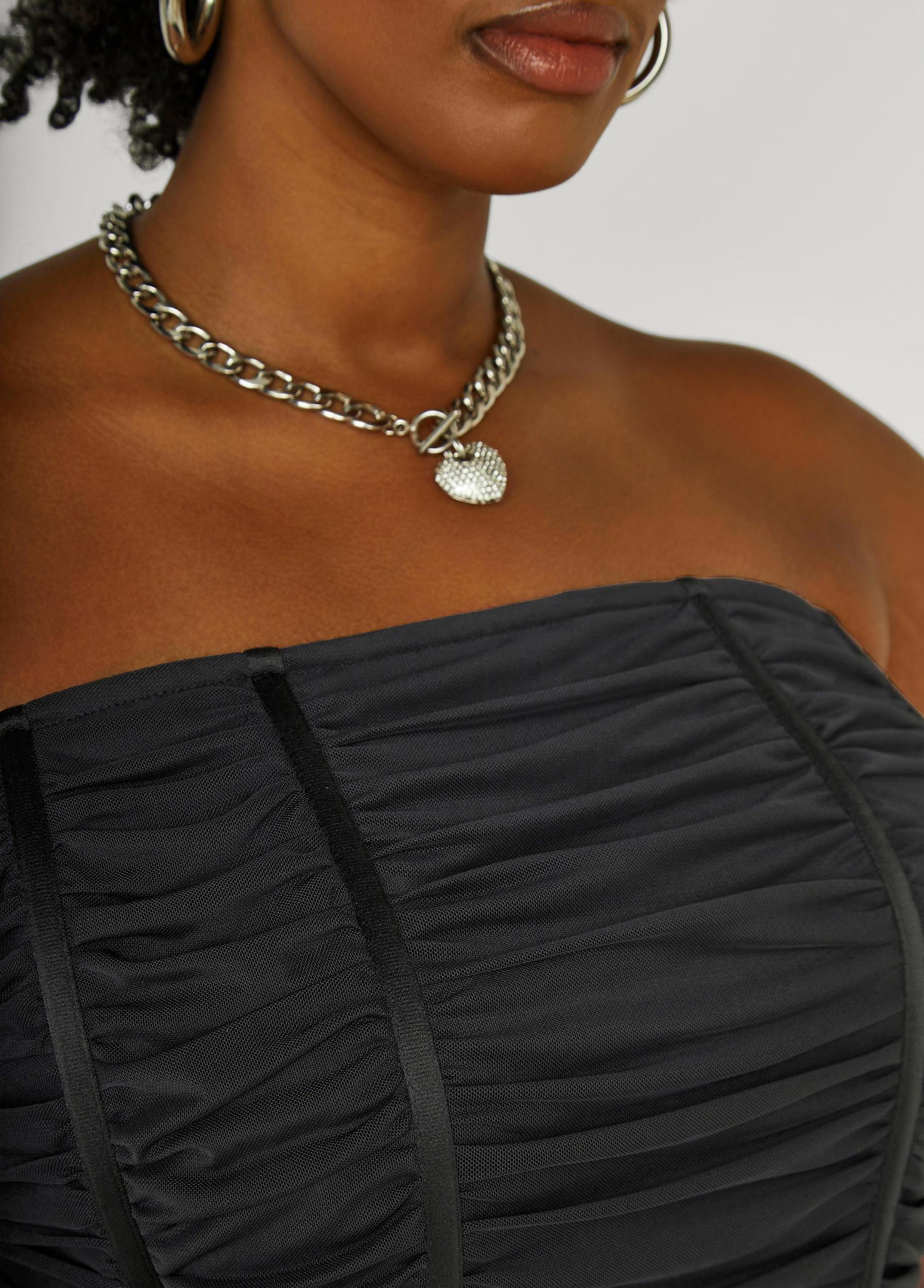 Strapless Ruched Mesh Corset Top Product Image
