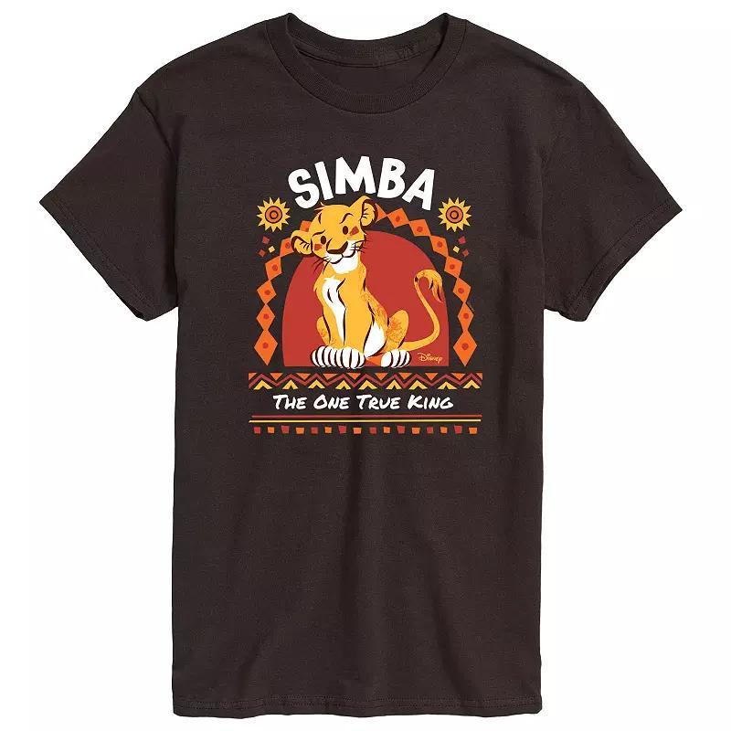 Disneys The Lion King Simba Mens One True King Graphic Tee Blue Product Image