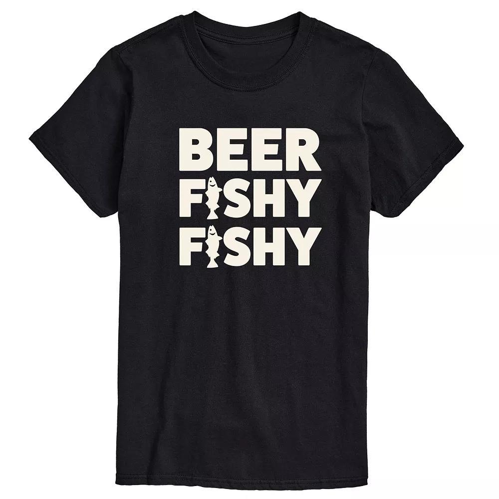 Men's Beer Fishy Fishy Graphic Tee, Size: Medium, Black Product Image