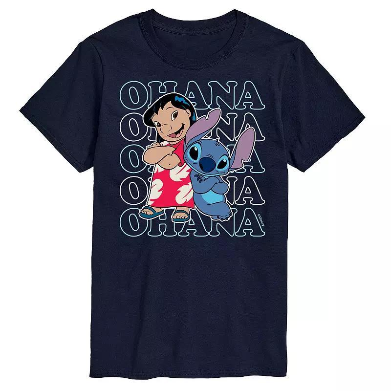 Disneys Lilo and Stitch Big & Tall Ohana Graphic Tee, Mens Product Image