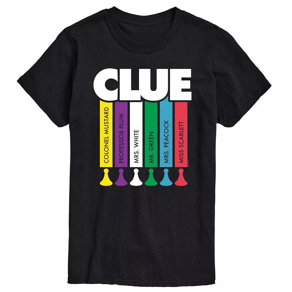 Men's Clue Logo Characters Graphic Tee, Size: Large, Black Product Image