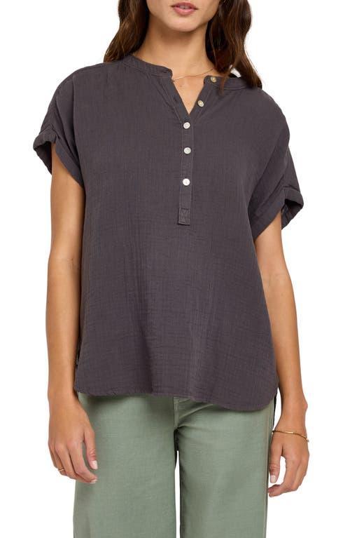 Faherty Dream Organic Cotton Gauze Short Sleeve Desmond Top Product Image