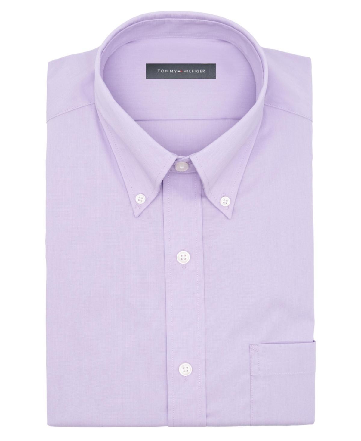 Tommy Hilfiger Mens Regular Fit Wrinkle Resistant Stretch Dress Shirt Product Image
