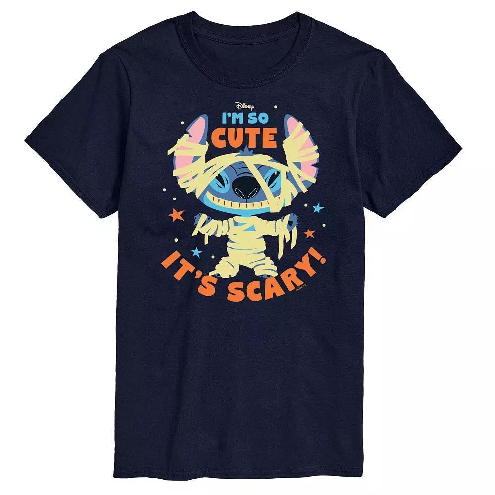 Disney's Lilo & Stitch Men's So Cute Its Scary Tee, Size: Medium, Blue Product Image