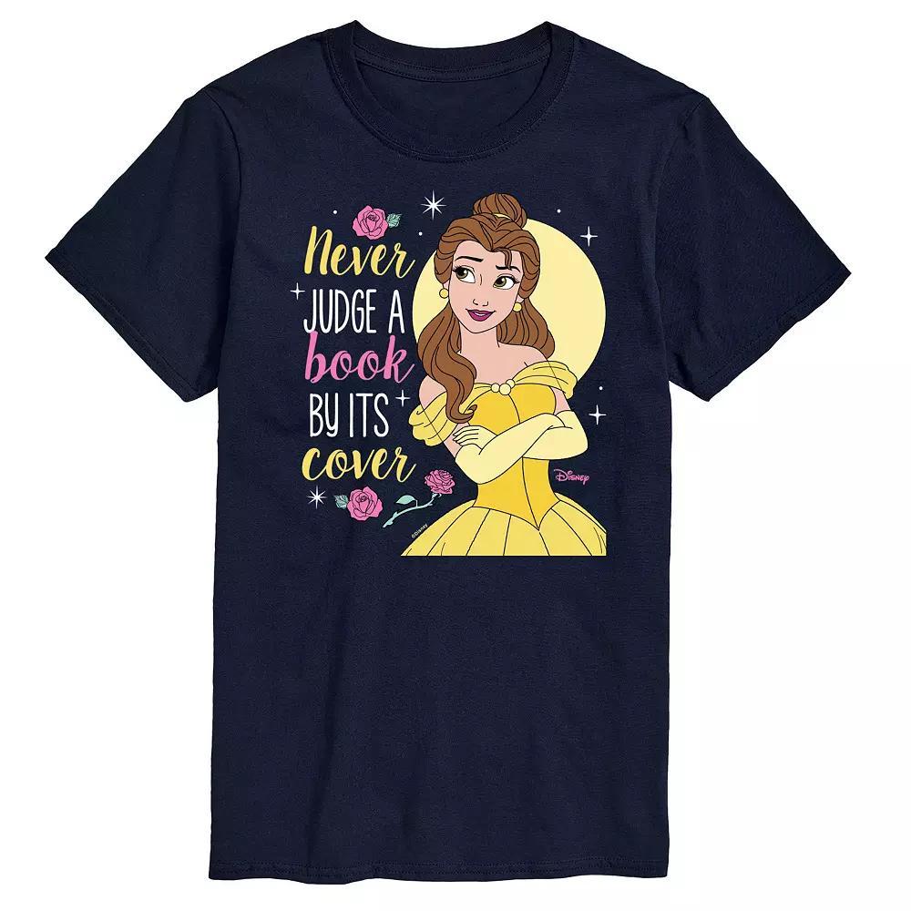 Disney Princess Big & Tall Never Judge Book By Its Cover Graphic Tee, Mens Blue Product Image