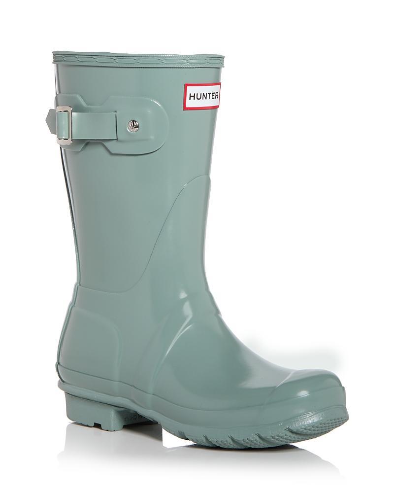 Hunter Womens Original Short Gloss Buckle Strap Rain Boots Product Image