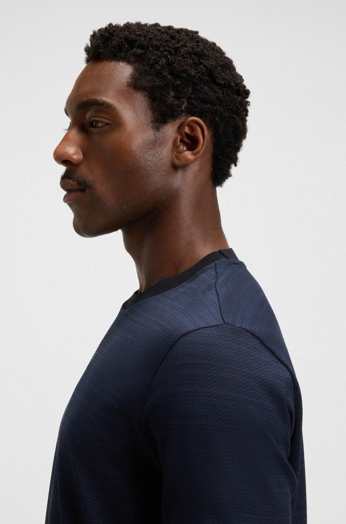 Mercerized-cotton T-shirt with grid pattern Product Image