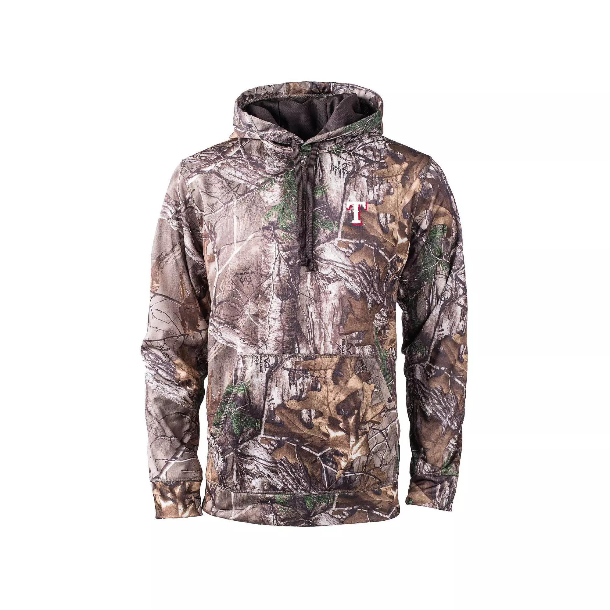 Men's Dunbrooke Camo Texas Rangers Champion Realtree Pullover Hoodie, Size: Medium, Green Product Image