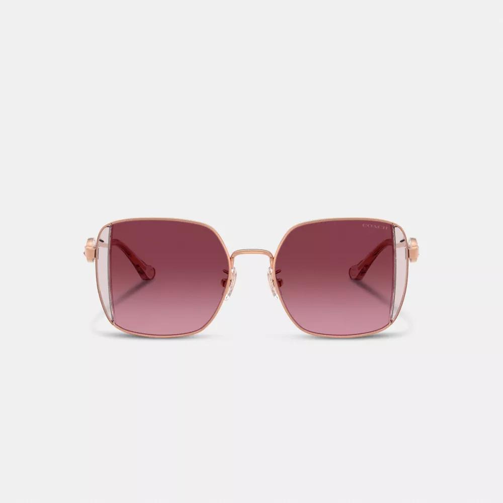 Horse And Carriage Metal Oversized Square Sunglasses Product Image