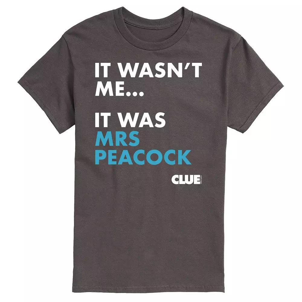 Big & Tall Clue It Was Mrs Peacock Graphic Tee, Mens Product Image