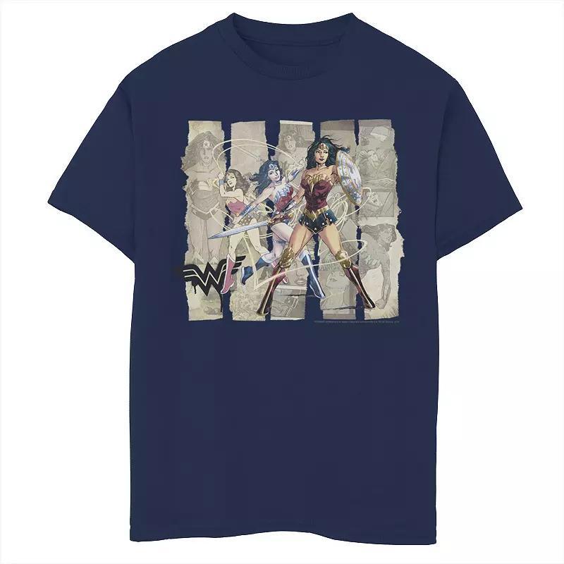 Boys 8-20 DC Comics Wonder Woman Paper Strips Portrait Tee, Boy's, Size: XS, Blue Product Image