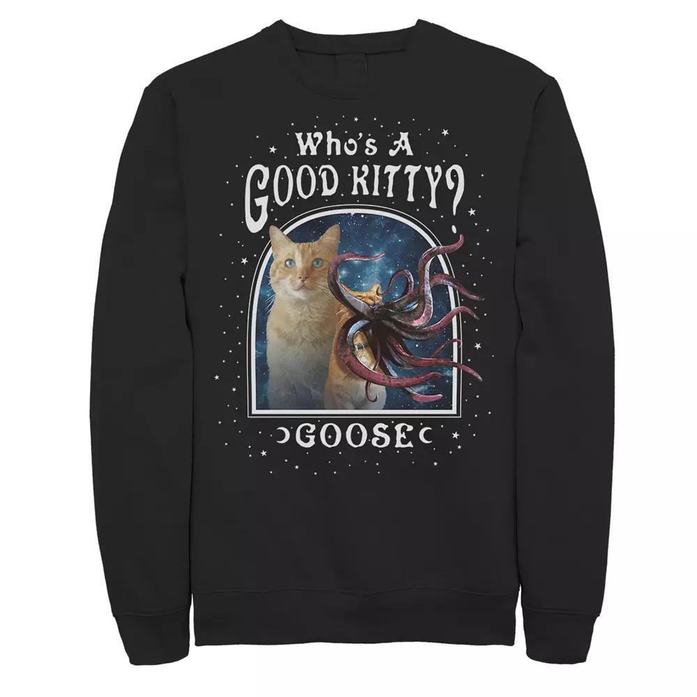 Mens Marvel Captain Marvel Whos A Good Kitty Goose Sweatshirt Product Image