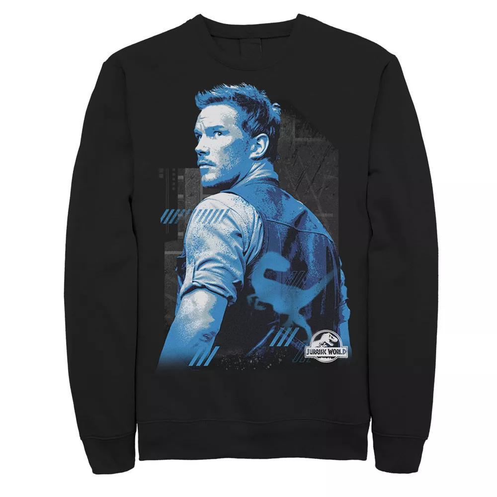 Men's Jurassic World Owen Blue Tone Portrait Sweatshirt, Size: XL, Black Product Image