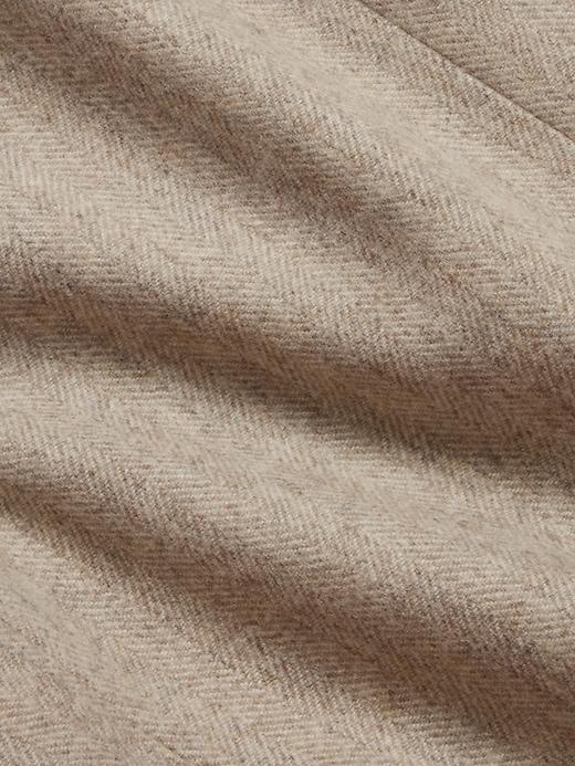 Herringbone Wool Flannel Crop Blazer Product Image