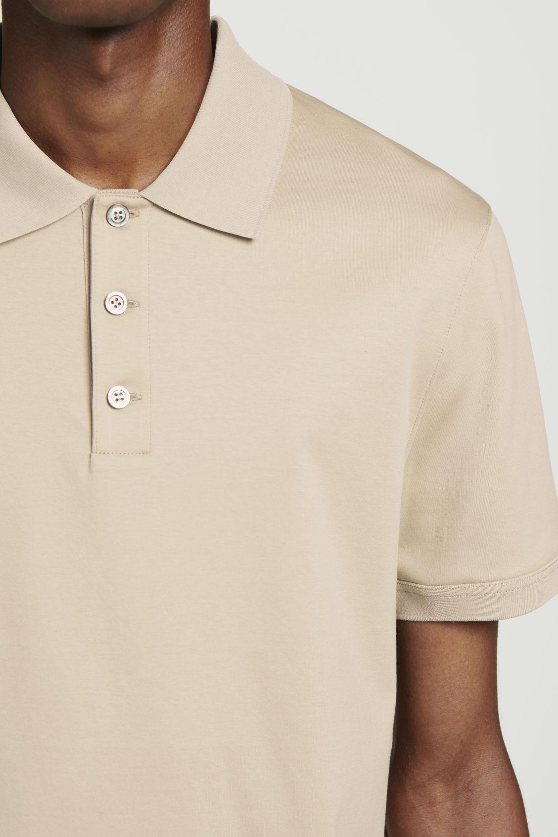 REGULAR-FIT MERCERIZED-COTTON POLO SHIRT Product Image