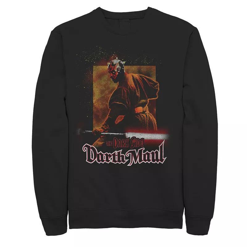 Men's Star Wars Darth Maul The Dark Side Text Poster Sweatshirt, Size: Small, Black Product Image