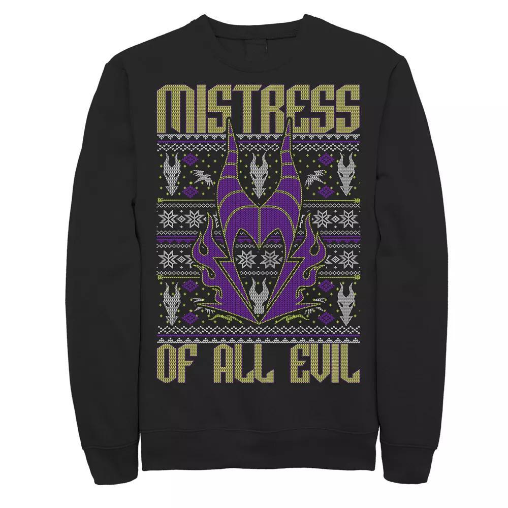 Disney's Villains Mistress Of All Evil Knit Sweater Men's Fleece, Size: Medium, Black Product Image