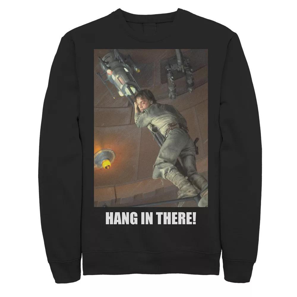 Men's Star Wars Luke Skywalker "Hang In There!" Sweatshirt, Size: Medium, Black Product Image