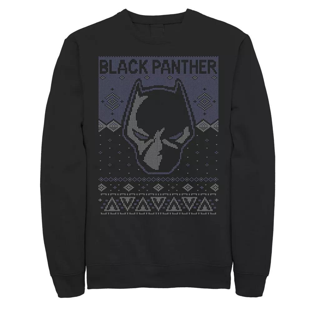 Men's Marvel Black Panther Ugly Christmas Sweater Fleece, Size: XL Product Image