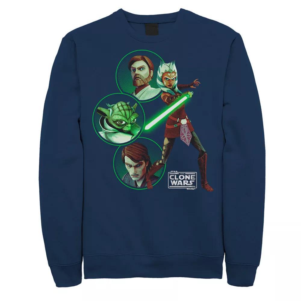 Men's Star Wars: Clone Wars Light Side Group Shot Sweatshirt, Size: Medium, Blue Product Image