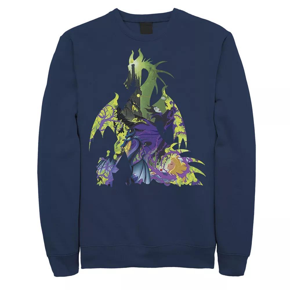 Disney's Sleeping Beauty Maleficent Men's Dragon Silhouette Sweatshirt, Size: Medium, Blue Product Image