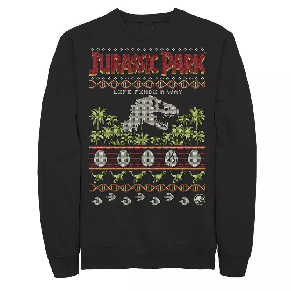 Men's Jurassic Park Life Finds a Way Knitted Fleece, Size: Medium, Black Product Image