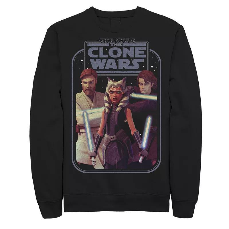 Men's Star Wars: The Clone Wars Heroes Group Shot Sweatshirt, Size: Large, Black Product Image