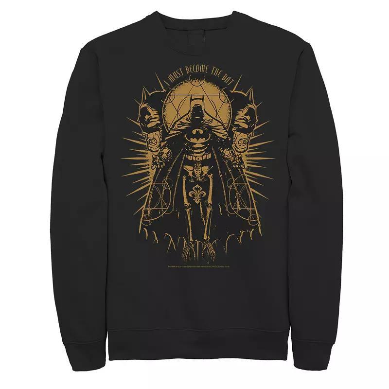 Mens DC Comics Batman Skeleton Sketch Poster Sweatshirt Blue Product Image