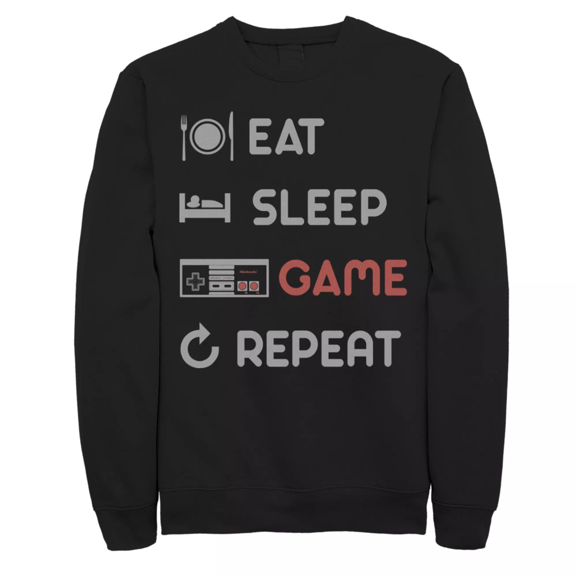 Men's Nintendo Gaming System Graphic Pullover, Size: XXL, Black Product Image