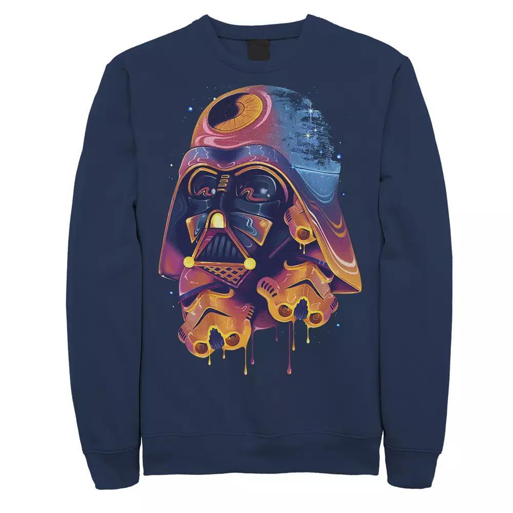 Men's Star Wars Colorful Melted Vader Collage Sweatshirt, Size: XXL, Blue Product Image