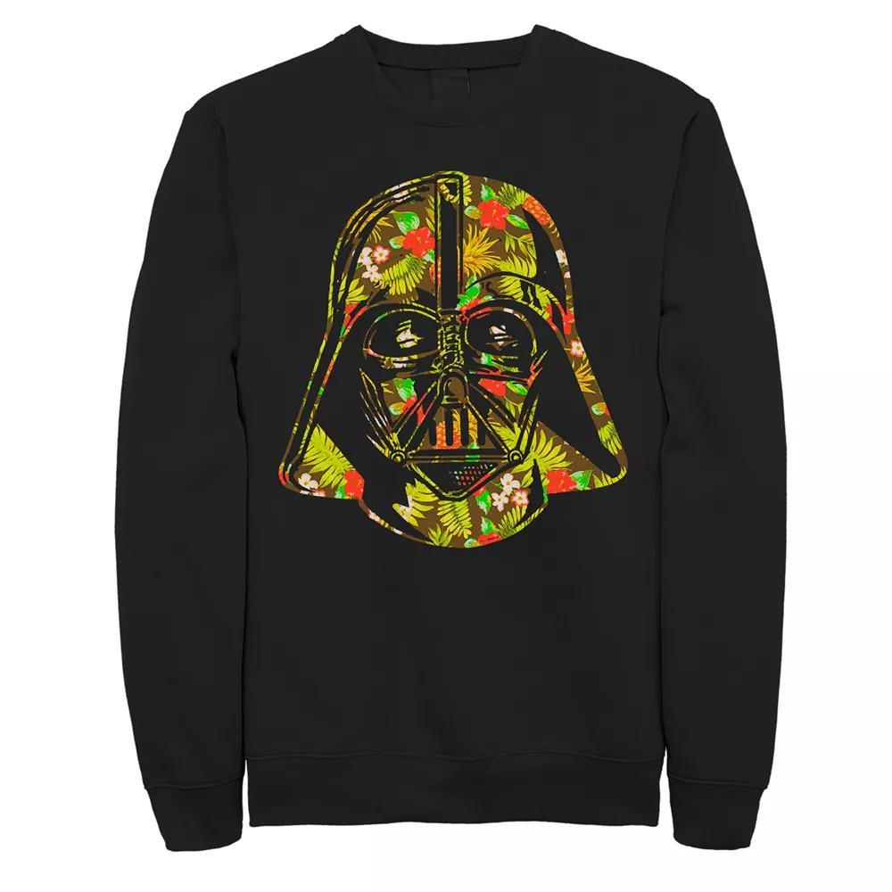 Men's Star Wars Darth Vader Tropical Flower Fill Fleece, Size: Small, Black Product Image
