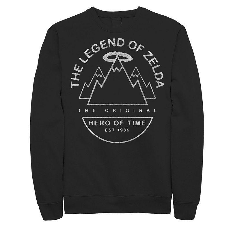 Men's Nintendo The Legend Of Zelda The Original Hero Of Time Sweatshirt, Size: Large, Black Product Image