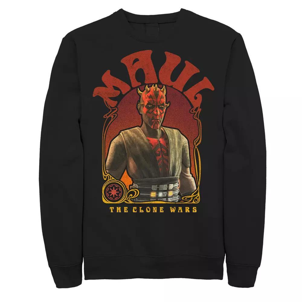 Men's Star Wars: The Clone Wars Maul Portrait Sweatshirt, Size: XL, Black Product Image