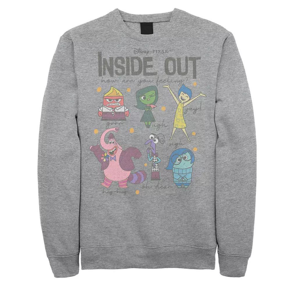 Disney / Pixar's Inside Out Men's How Are You Feeling Group Shot Sweatshirt, Size: 3XL, Athletic Grey Product Image