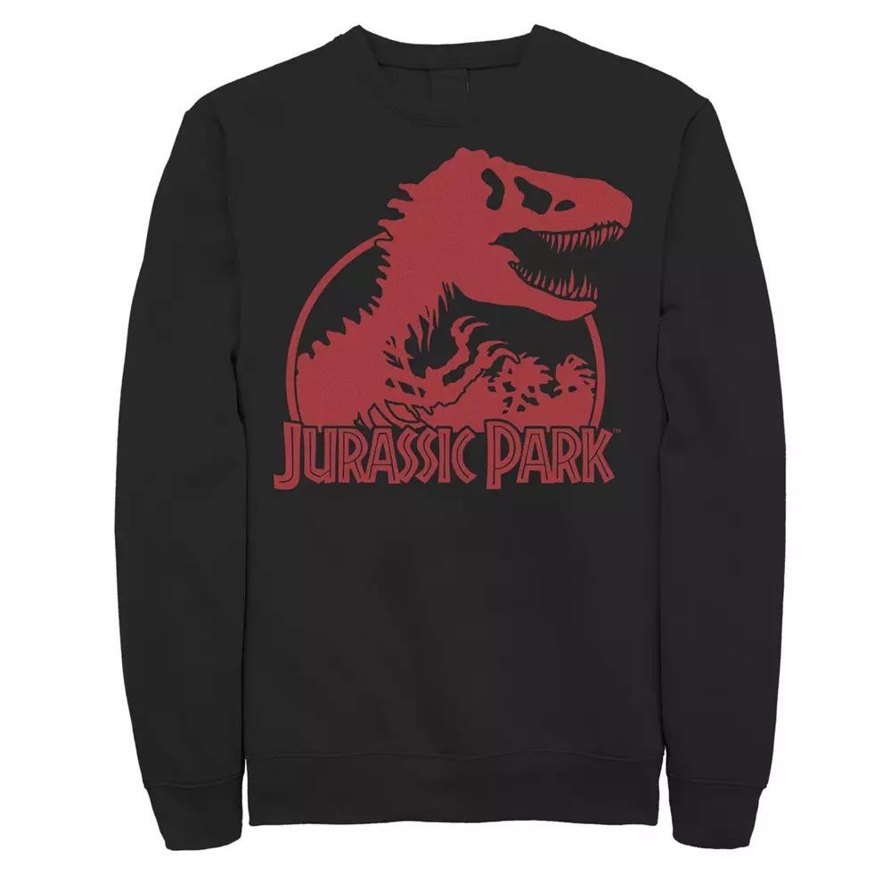 Men's Jurassic Park Classic T-Rex Skeleton Logo Sweatshirt, Size: Small, Black Product Image