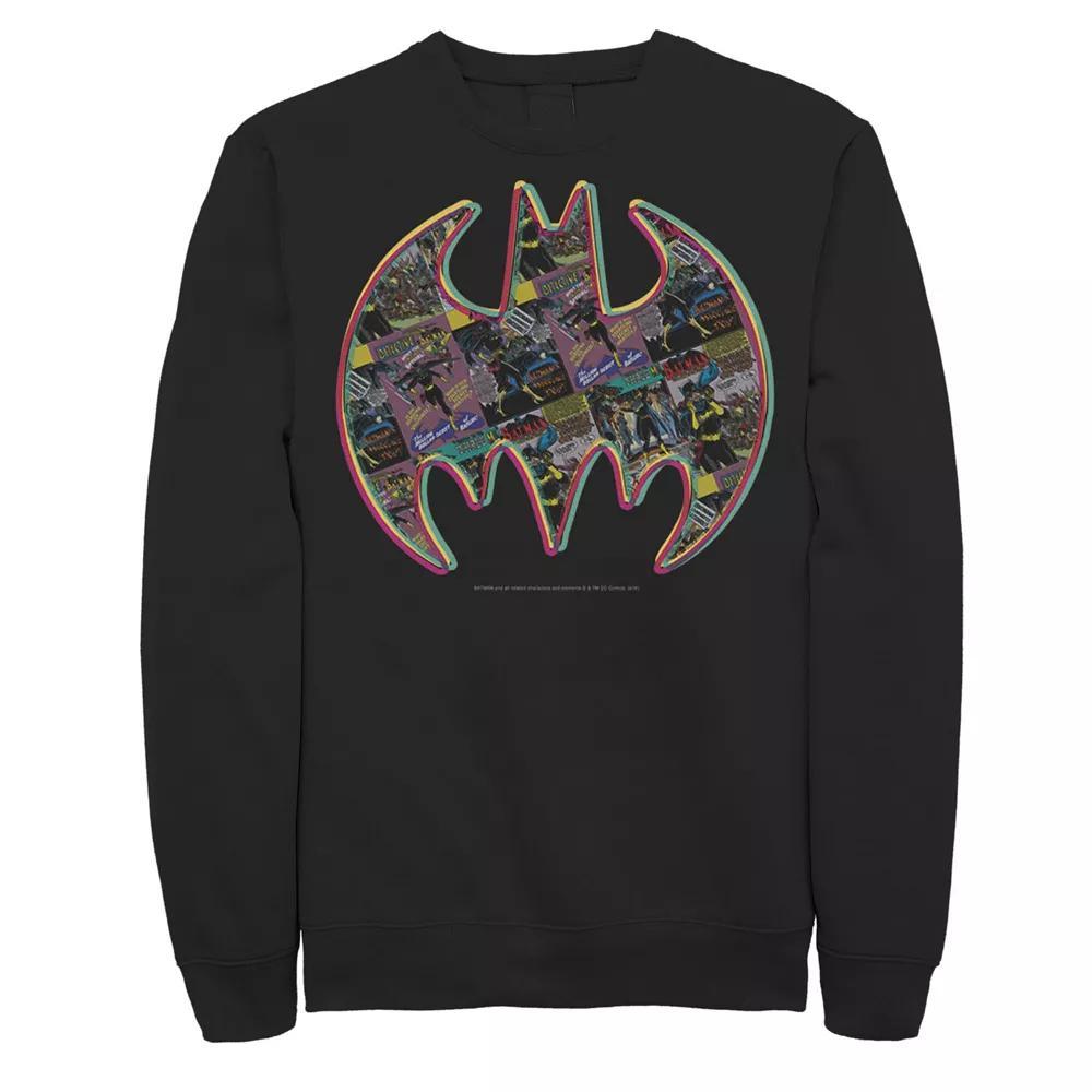 Men's Jurassic Park Neon Sign Fossil Logo Fleece Pullover, Size: Large, Grey Heather Product Image