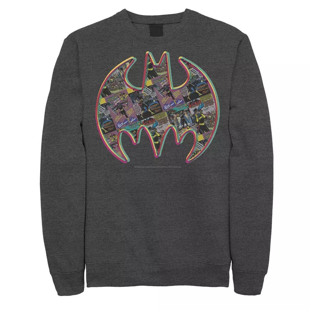 Men's Jurassic Park Neon Sign Fossil Logo Sweatshirt, Size: Small, Black Product Image