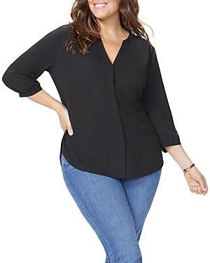 Nydj Plus Pintuck-Back Blouse Product Image