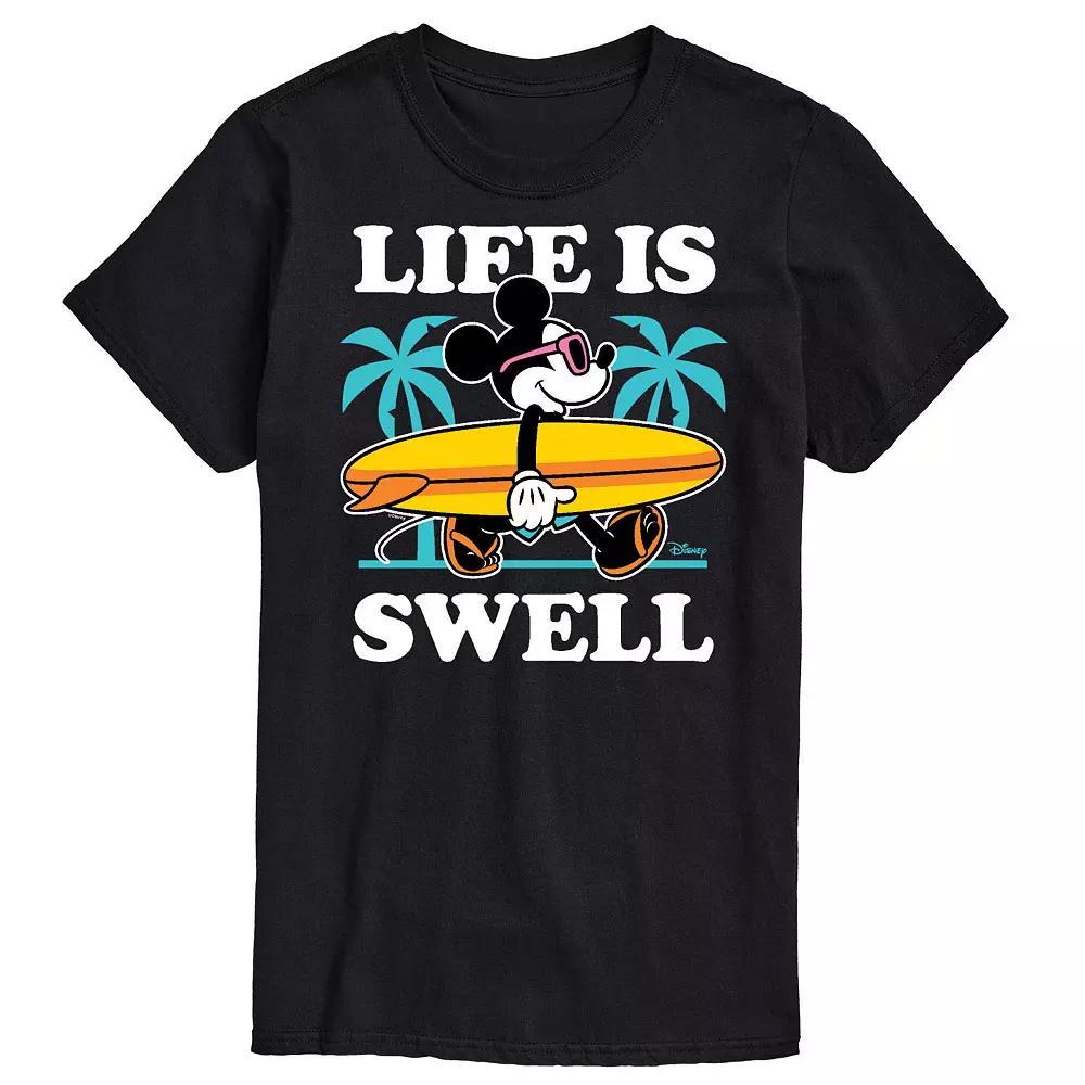 Disneys Mickey Mouse Big & Tall Life Is Swell Graphic Tee, Mens Product Image
