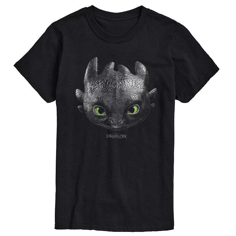 Big & Tall How To Train Your Dragon Toothless Head Graphic Tee, Mens Product Image