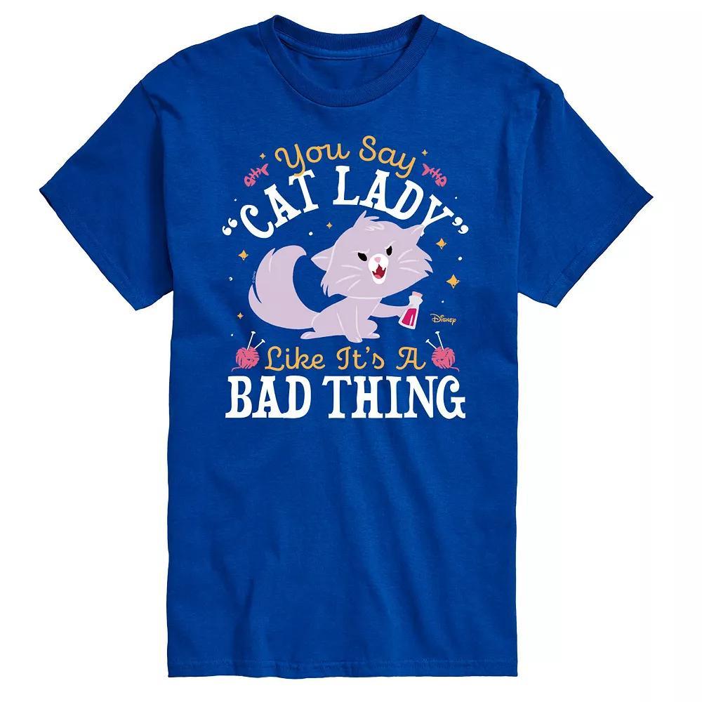 Disney's Cats & Dogs Big & Tall Cat Lady Graphic Tee, Men's, Size: 4XB, Blue Product Image