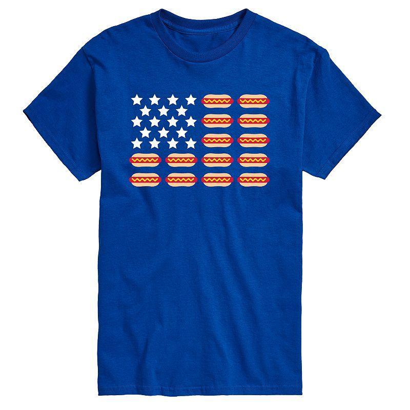 Mens Hot Dog Flag Graphic Tee Product Image