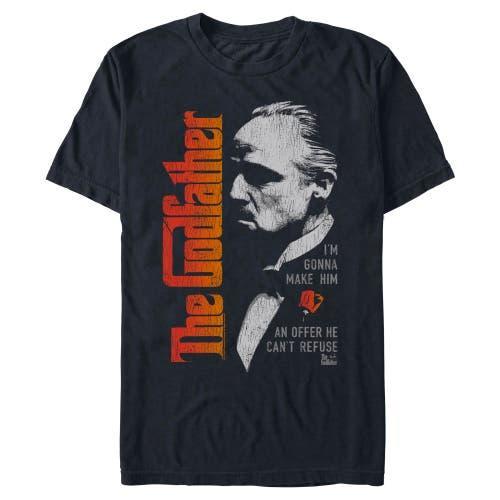 Men's The Godfather Distressed Offer Quote  Graphic T-Shirt in Black at Nordstrom, Size Medium Product Image