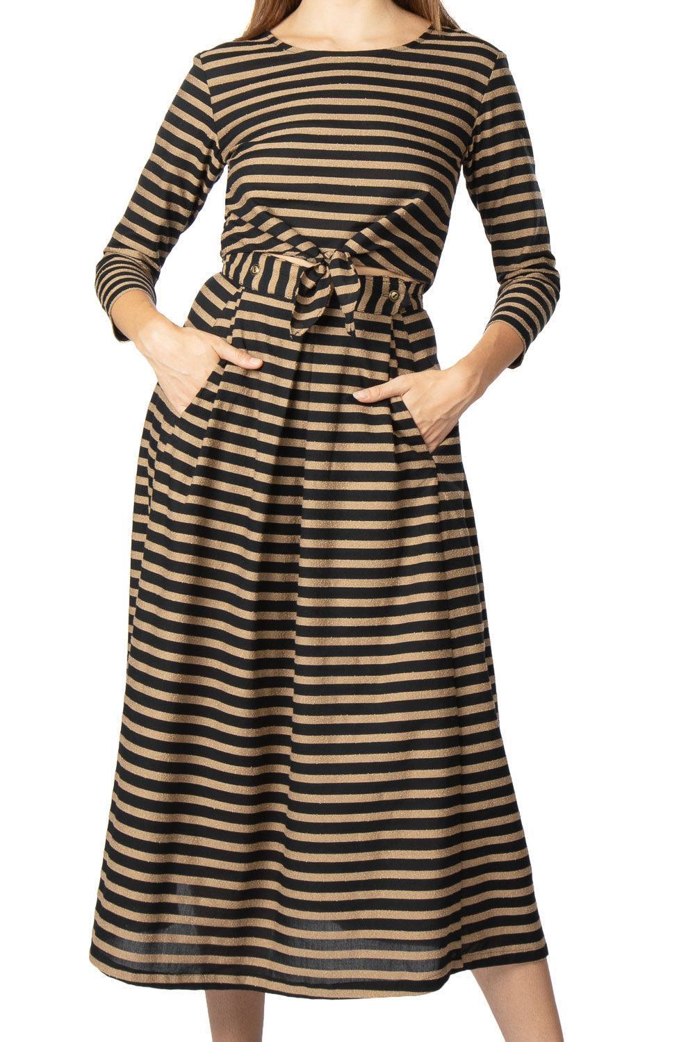 Tie Top in Black Stripe Product Image