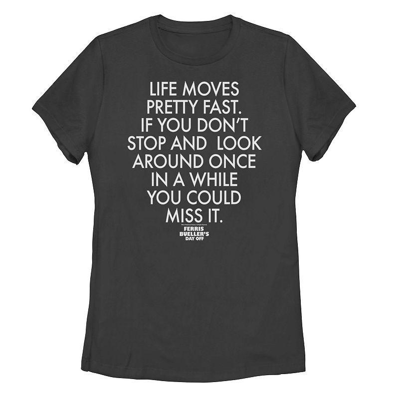 Mens Ferris Buellers Day Off Quote Tee Athletic Grey Product Image