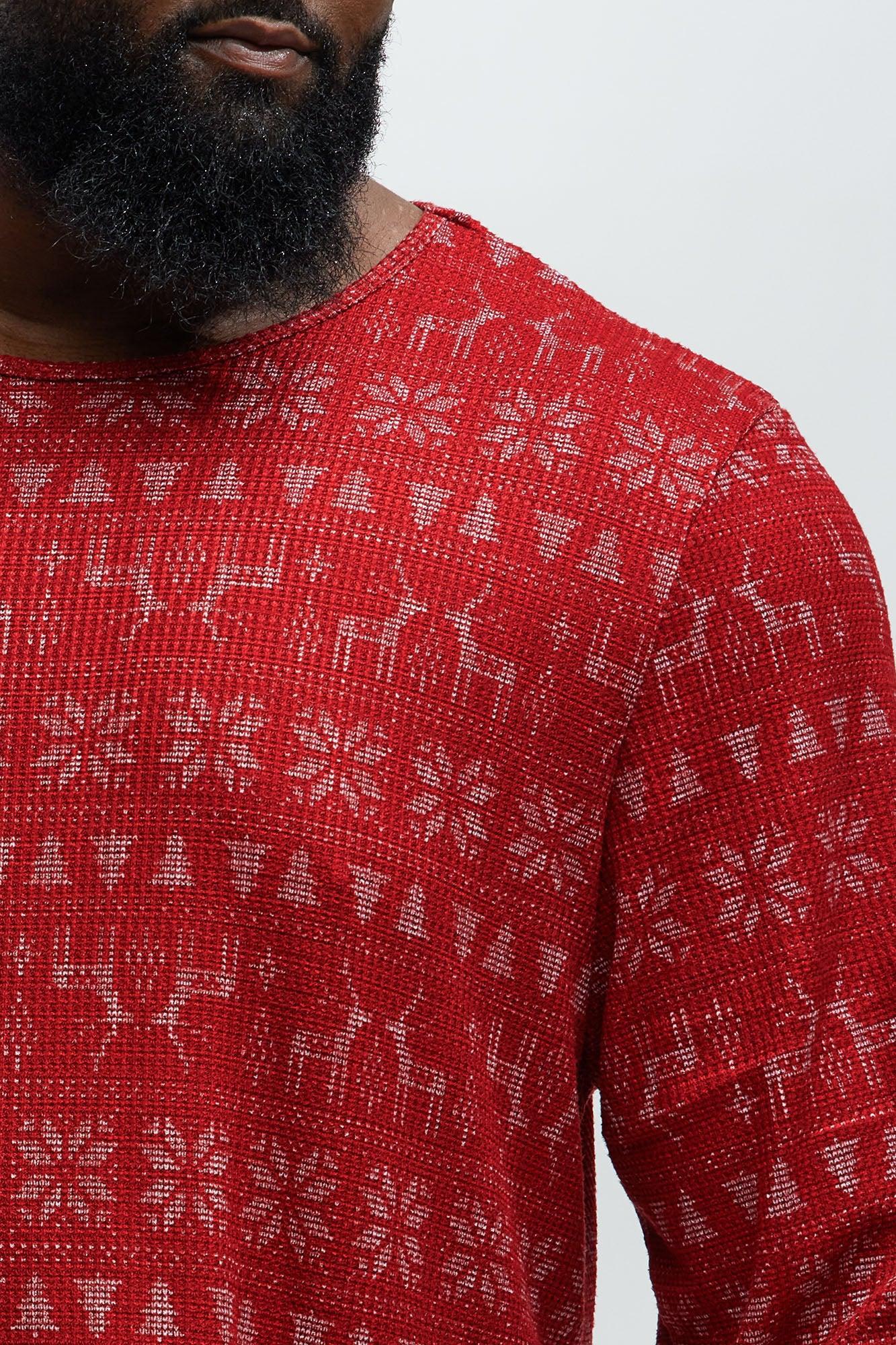 Holiday Feeling Christmas Holiday PJ Set - Red Product Image