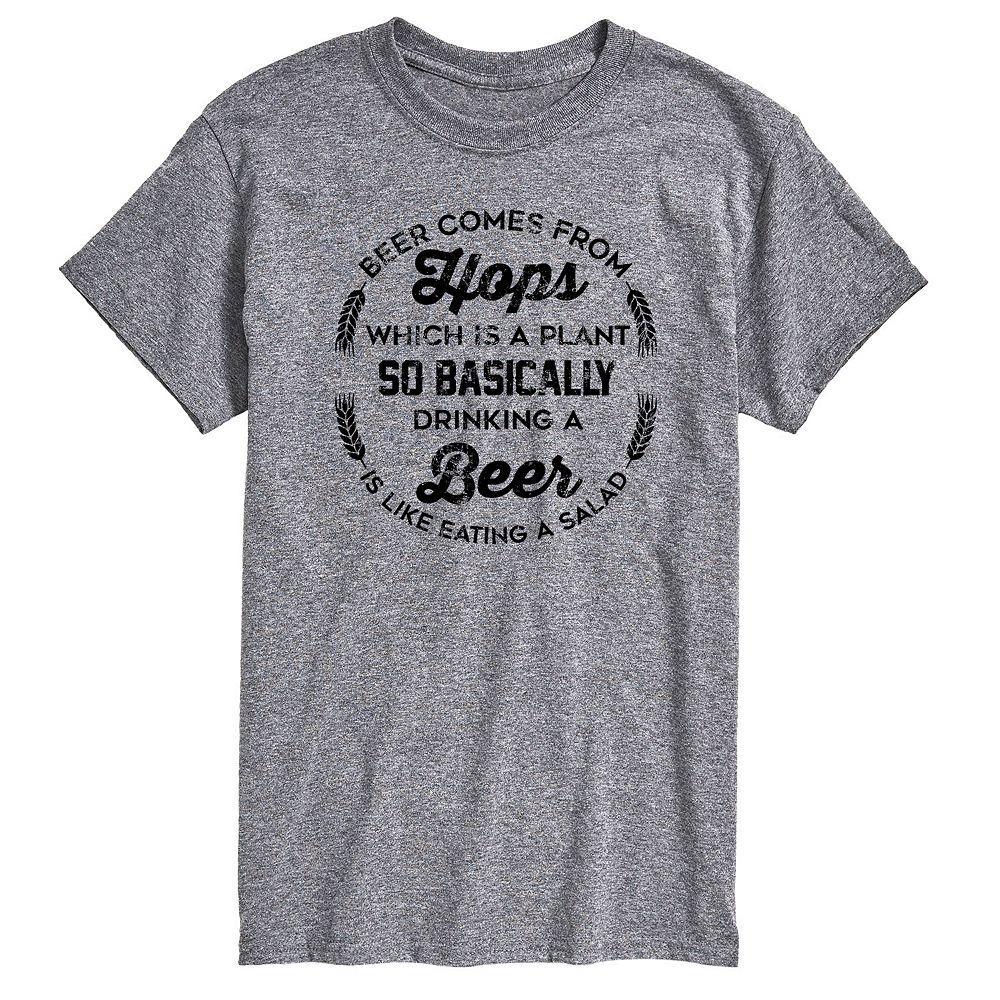Big & Tall Beer Comes From Hops Graphic Tee, Mens Product Image