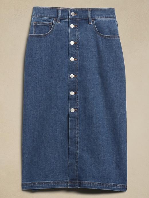 Denim Midi Skirt Product Image