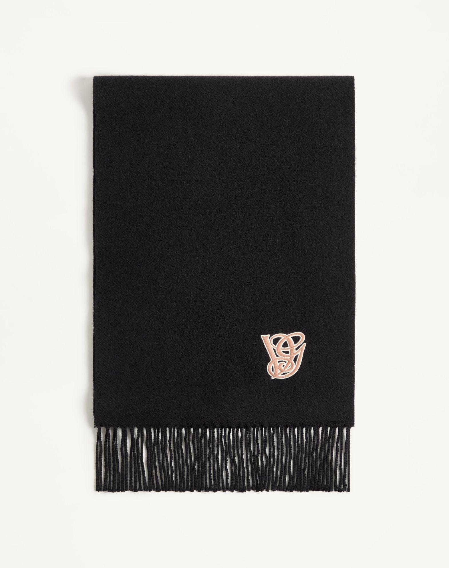 Valentino Garavani Embroidered Wool And Cashmere Scarf Product Image